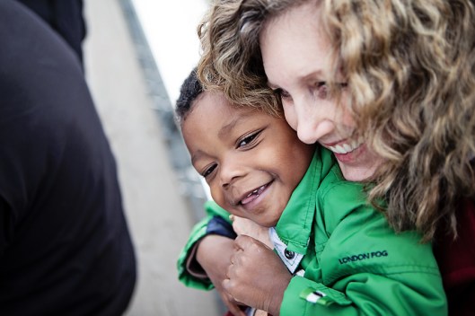 My Mom, giggling with Little T